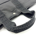Hermes Fourre Tout Canvas Gray Black Tote Silver — view 7