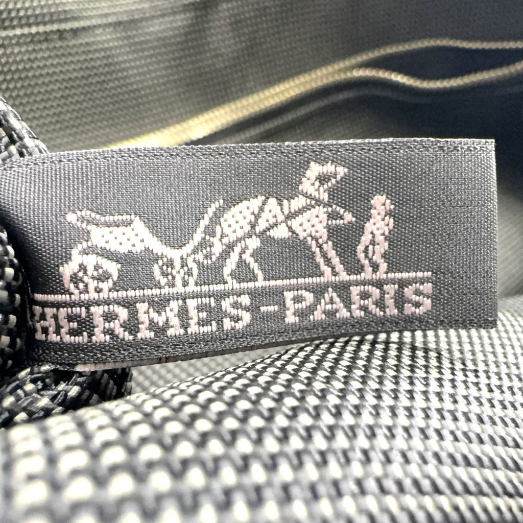 Hermes Fourre Tout Canvas Gray Black Tote Silver — view 4