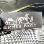 Hermes Fourre Tout Canvas Gray Black Tote Silver — view 4