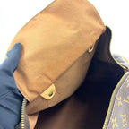 Louis Vuitton Speedy 40 Monogram Leather Brown Handbag Gold — view 7