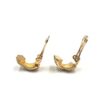 Dior Cross Rhinestone Color Stone Clear Gold Earrings — view 6