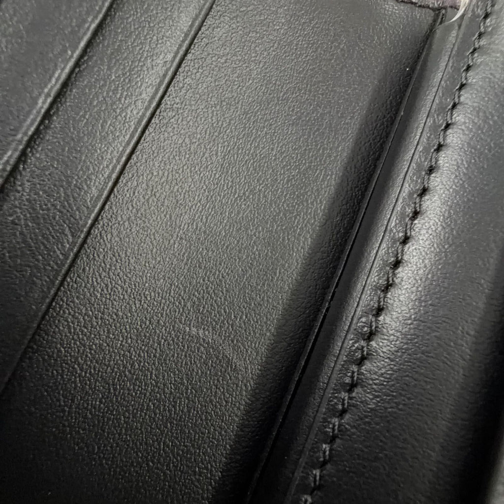 Celine Triomphe Small Flap Leather Black Wallet Gold — view 9