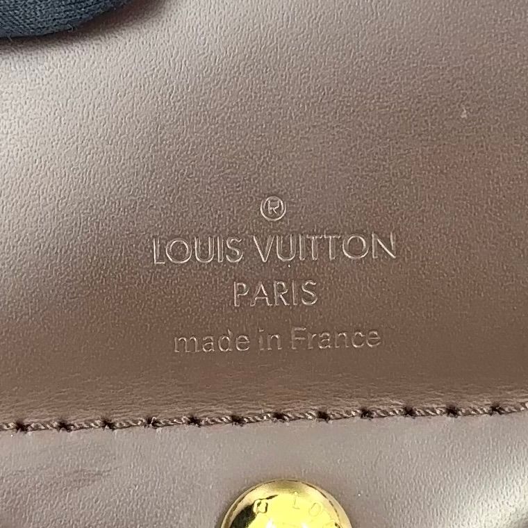 Louis Vuitton Sistine PM Damier Ebene Leather Brown Handbag Gold — view 4