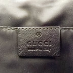 Gucci Interlocking Logo Leather Nylon Green Black Red Belt Bag Silver — view 4