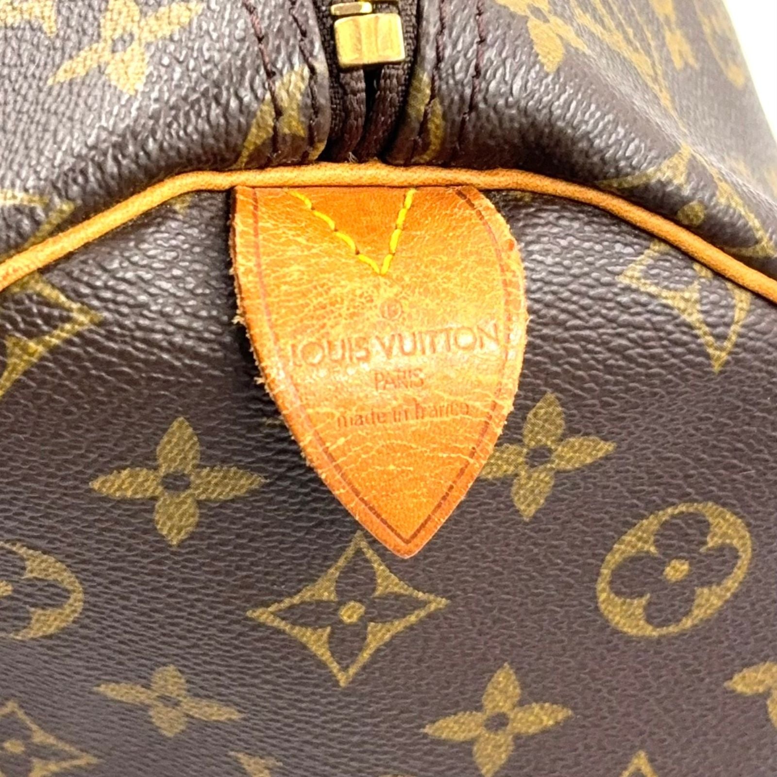 Louis Vuitton Keepall 55 Monogram Leather Brown Light Boston Bag Gold — view 4