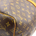 Louis Vuitton Keepall 55 Monogram Leather Brown Light Boston Bag Gold — view 8