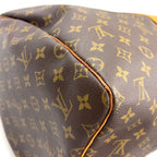 Louis Vuitton Keepall 55 Monogram Leather Brown Light Boston Bag Gold — view 7