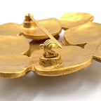 Chanel CC Logo Flower Motif Gold Plated Brooch — view 5