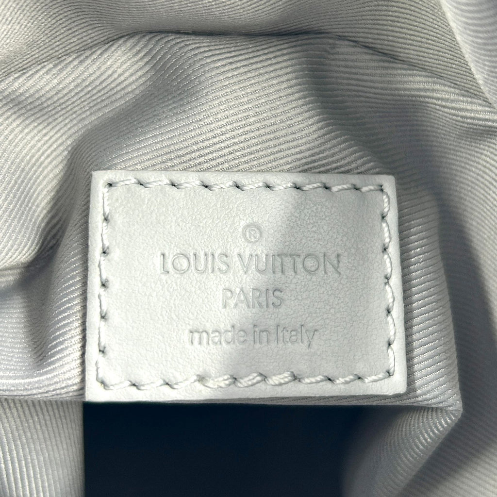 Louis Vuitton Choc Nano White Monogram Leather Gray Light Shoulder Bag Silver — view 4