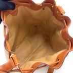 Celine Macadam Drawstring Leather Beige Light Brown Shoulder Bag Gold — view 3