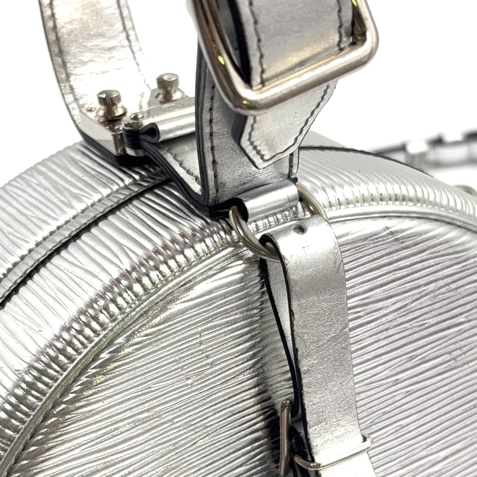 Louis Vuitton Petite Boite Chapeau Epi Shoulder Bag Leather Silver — view 7