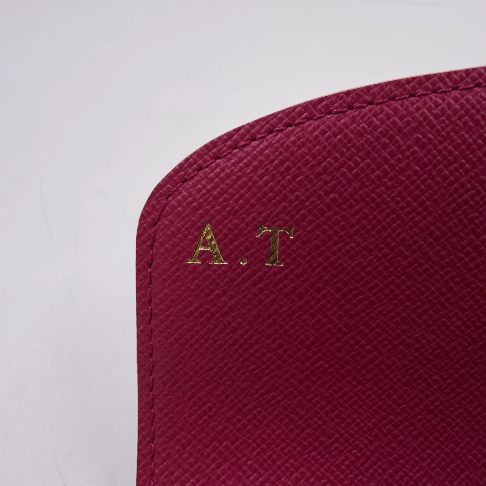 Louis Vuitton Portefeuille Emily Monogram Leather Pink Brown Bifold Wallet Gold — view 9