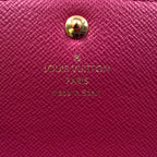 Louis Vuitton Portefeuille Emily Monogram Leather Pink Brown Bifold Wallet Gold — view 4