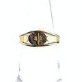 Dior Pave Diamond Ring YG Yellow Gold