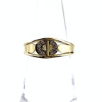 Dior Pave Diamond Ring YG Yellow Gold
