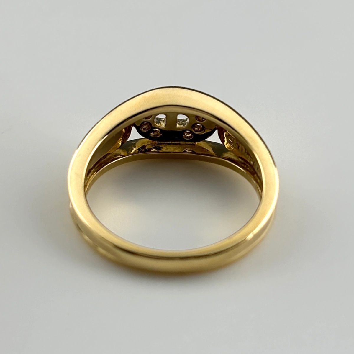 Dior Pave Diamond Ring YG Yellow Gold — view 3