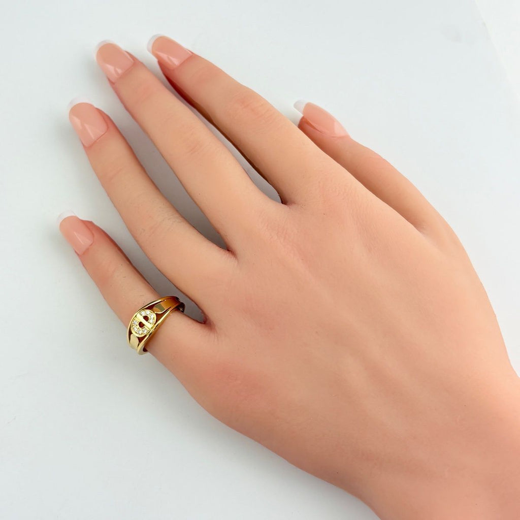 Dior Pave Diamond Ring YG Yellow Gold — view 4