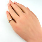 Tiffany & Co Solitaire Ring Platinum Pave Diamond — view 6