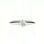 Tiffany & Co Solitaire Ring Platinum Pave Diamond