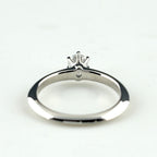 Tiffany & Co Solitaire Ring Platinum Pave Diamond — view 5