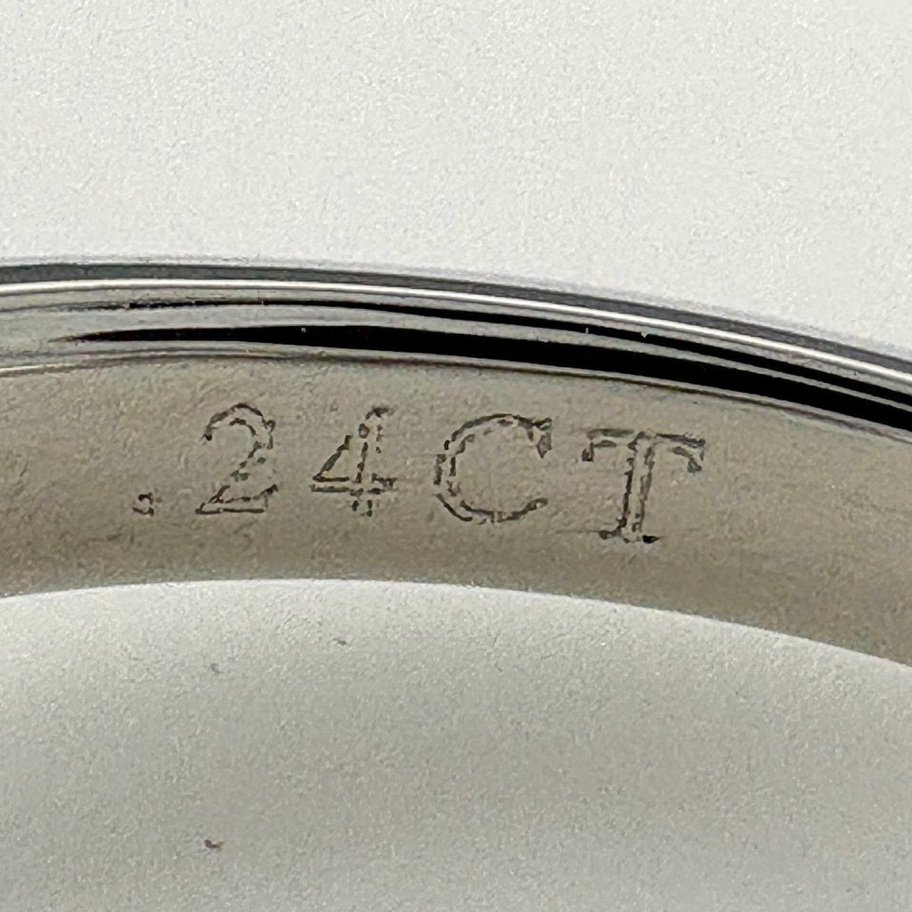 Tiffany & Co Solitaire Ring Platinum Pave Diamond — view 9