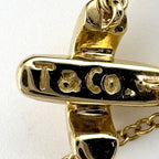 Tiffany & Co Cross Stitch Necklace YG Yellow Gold Pendant — view 5