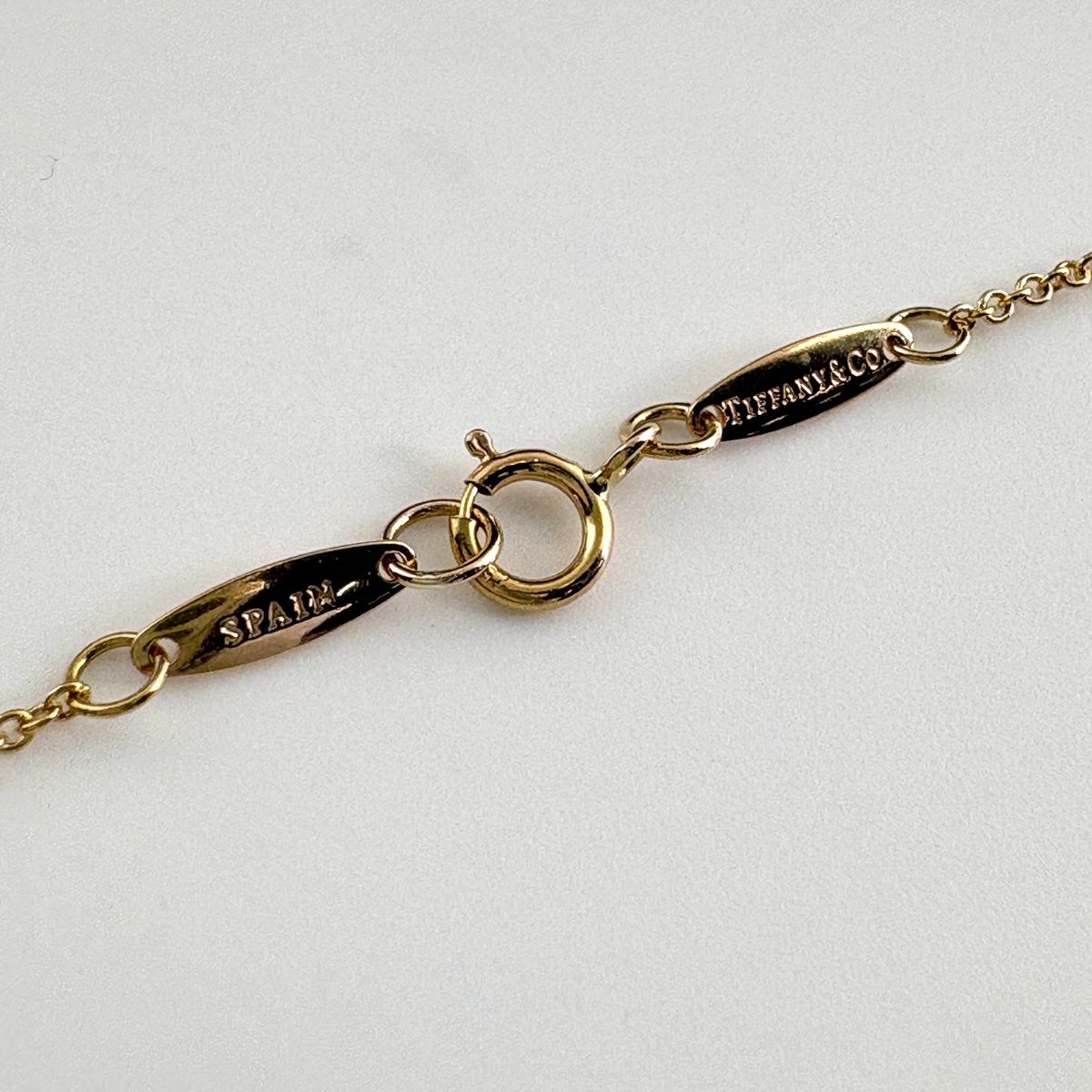 Tiffany & Co Elsa Peretti by the Yard Necklace YG Yellow Gold Pendant Diamond — view 5