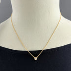 Tiffany & Co Elsa Peretti by the Yard Necklace YG Yellow Gold Pendant Diamond — view 4