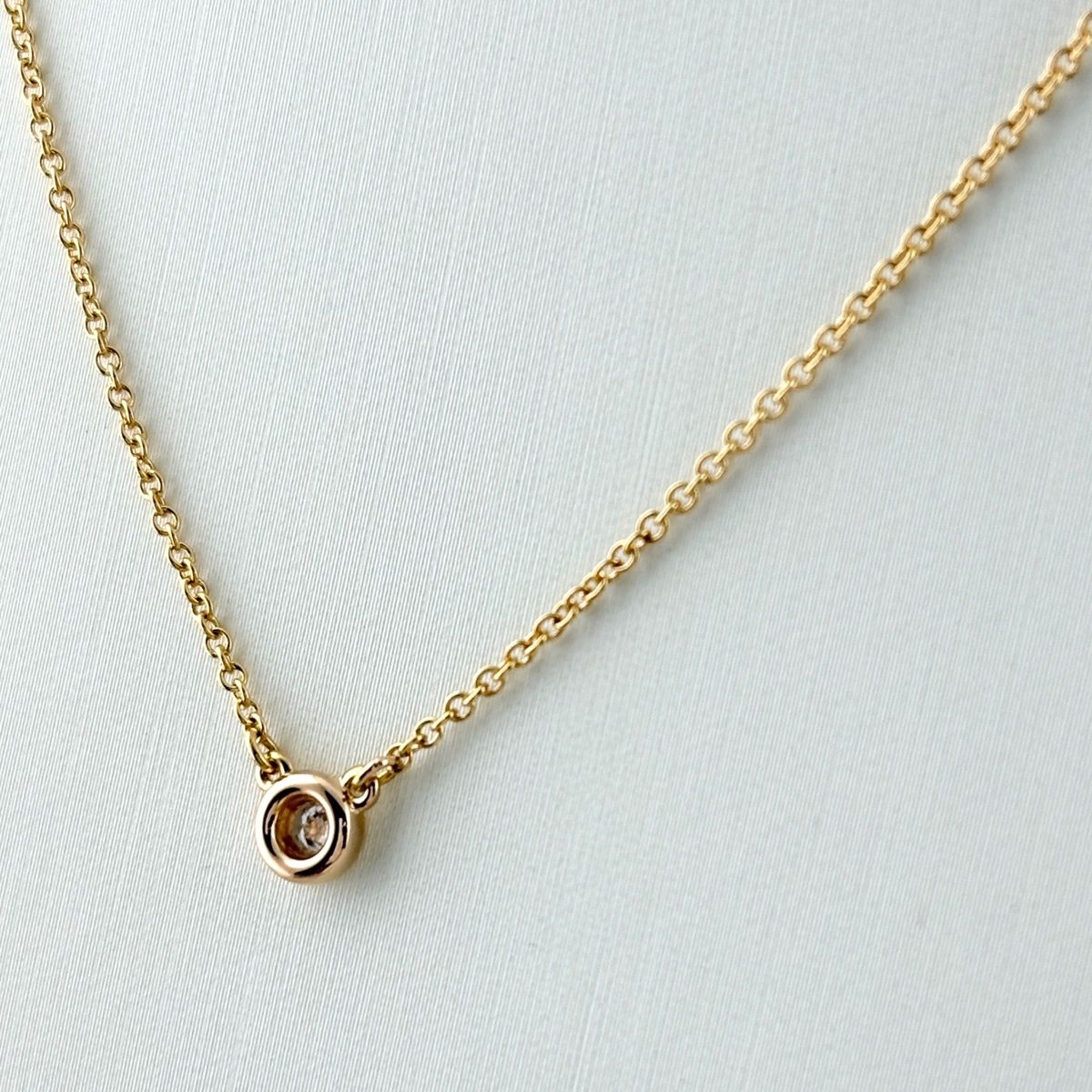 Tiffany & Co Elsa Peretti by the Yard Necklace YG Yellow Gold Pendant Diamond — view 3