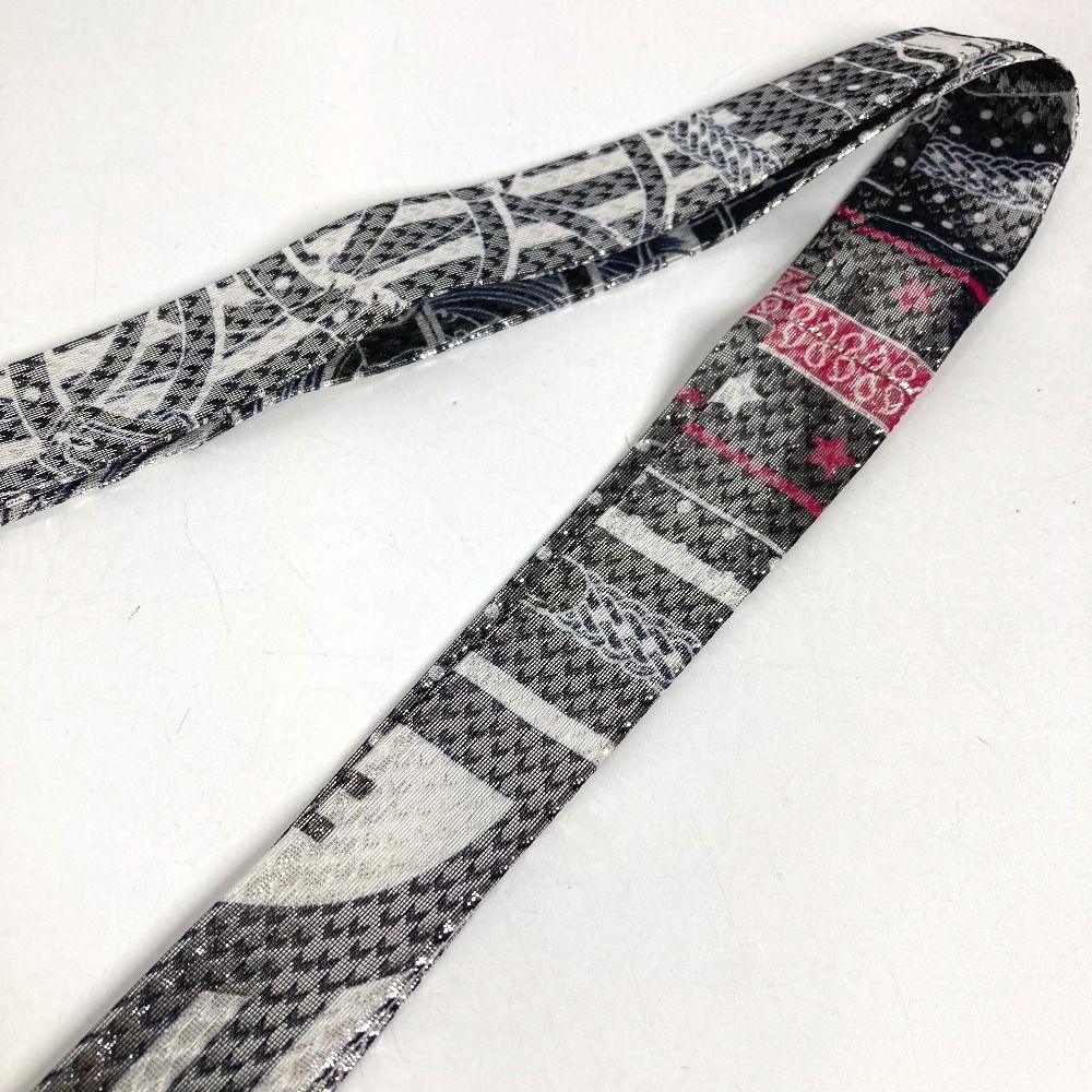 Hermes Scarf Twilon Lurex Silk Silver — view 4