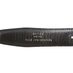 Gucci Belt Leather Logo Gold Buckle Plate Black 70 — view 4