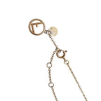 Fendi Necklace Is Crystal Bijou Choker Logo Chain Pink Gold — view 4