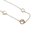 Fendi Necklace Is Crystal Bijou Choker Logo Chain Pink Gold
