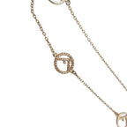 Fendi Necklace Is Crystal Bijou Choker Logo Chain Pink Gold — view 5
