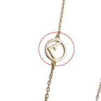 Fendi Necklace Is Crystal Bijou Choker Logo Chain Pink Gold — view 2
