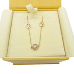Fendi Necklace Is Crystal Bijou Choker Logo Chain Pink Gold — view 8