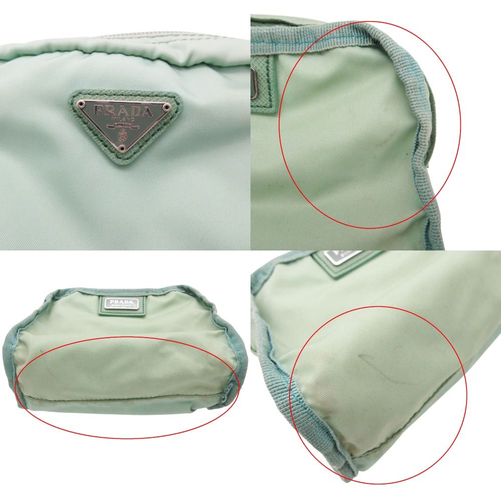 Prada Pouch Tessuto Cosmetics Makeup Nylon Mint Green — view 9