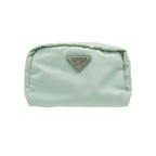 Prada Pouch Tessuto Cosmetics Makeup Nylon Mint Green