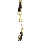 Chanel Necklace Perfume Bottle Charm Leather Chain Black Gold — view 6
