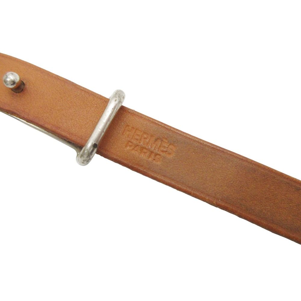 Hermes Bracelet Hapi 2 Quadruple Strand Leather Brown Camel — view 5
