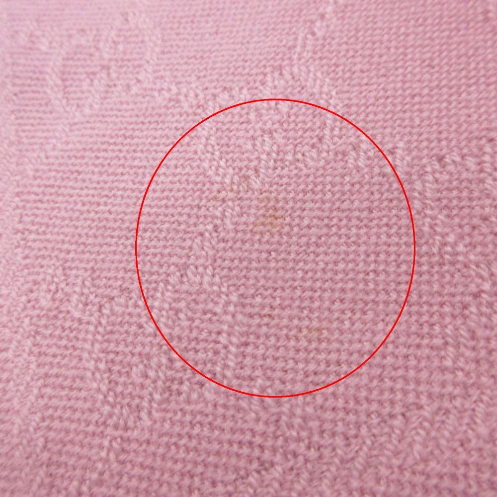 Gucci Shawl Wool Fringe Scarf Pink — view 8