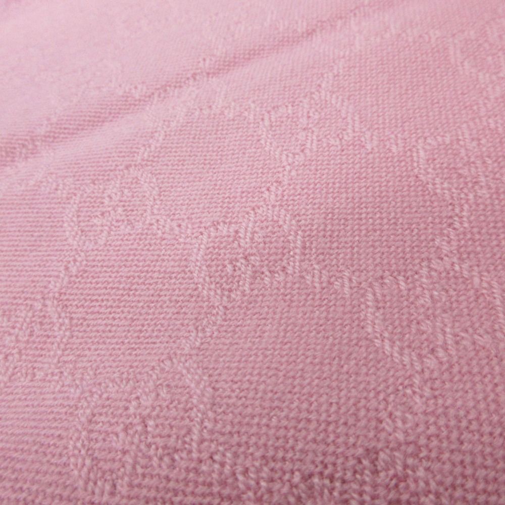 Gucci Shawl Wool Fringe Scarf Pink — view 4