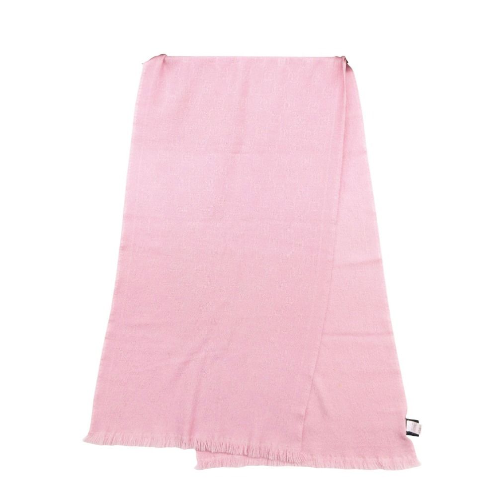 Gucci Shawl Wool Fringe Scarf Pink — view 2