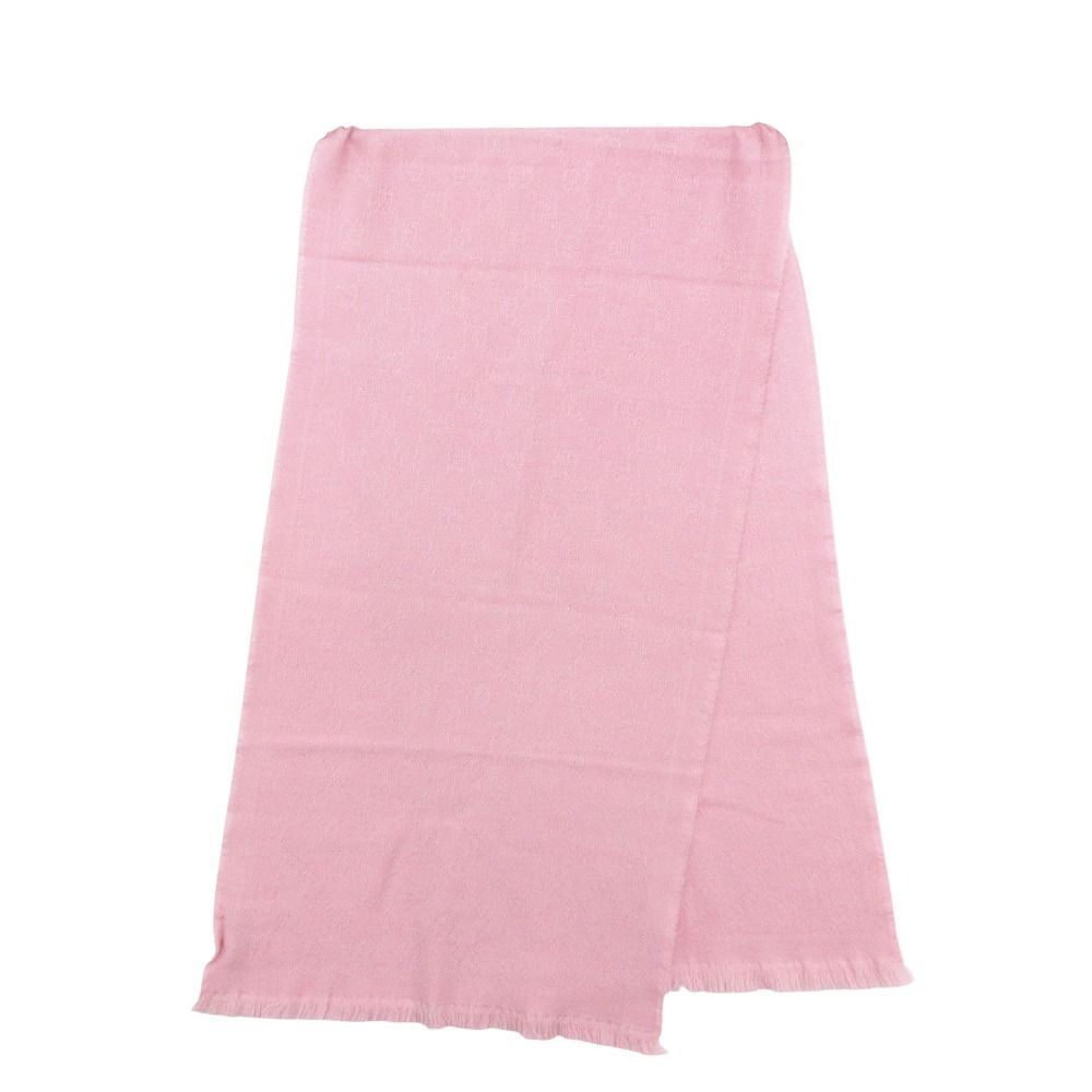Gucci Shawl Wool Fringe Scarf Pink — view 3