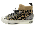 Dior Sneakers Walkn Leopard Print High Top Animal All Over Pattern Beige