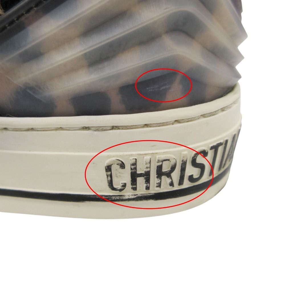 Dior Sneakers Walkn Leopard Print High Top Animal All Over Pattern Beige — view 7
