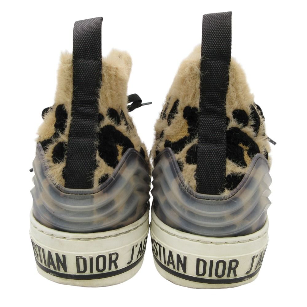 Dior Sneakers Walkn Leopard Print High Top Animal All Over Pattern Beige — view 3