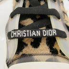Dior Sneakers Walkn Leopard Print High Top Animal All Over Pattern Beige — view 9