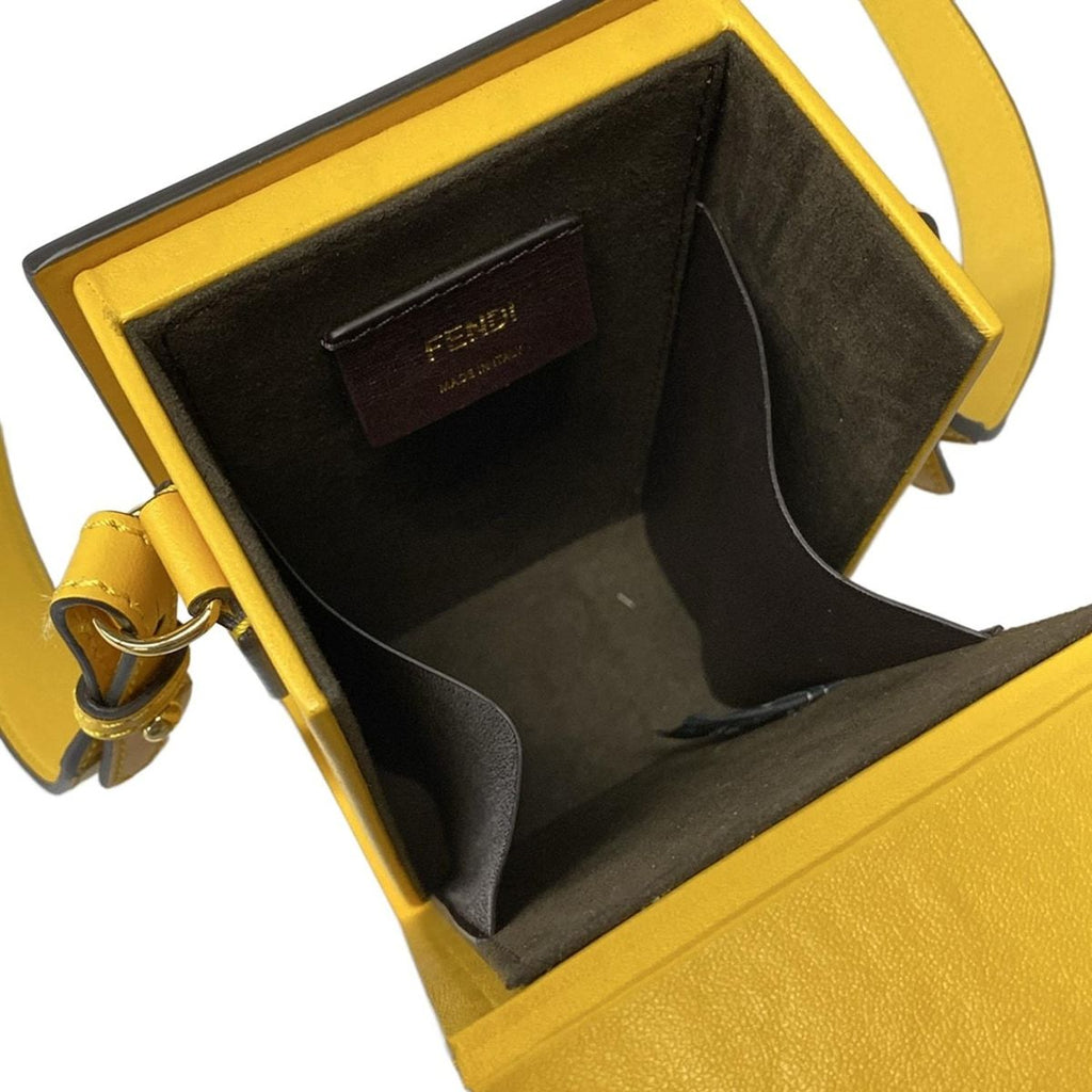 Fendi Shoulder Bag Pack Yellow Light Blue Leather — view 7