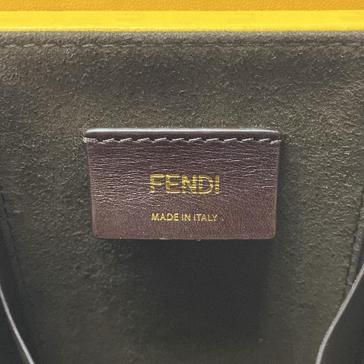 Fendi Shoulder Bag Pack Yellow Light Blue Leather — view 9